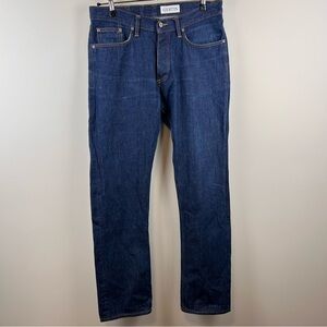 Gustin Straight Selvedge raw denim jeans Men’s size 34x32 Dark Indigo